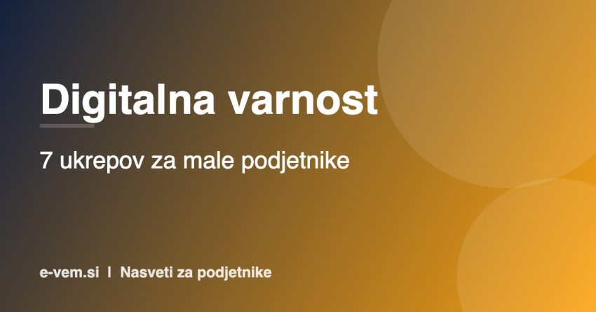 Digitalna varnost za male podjetnike